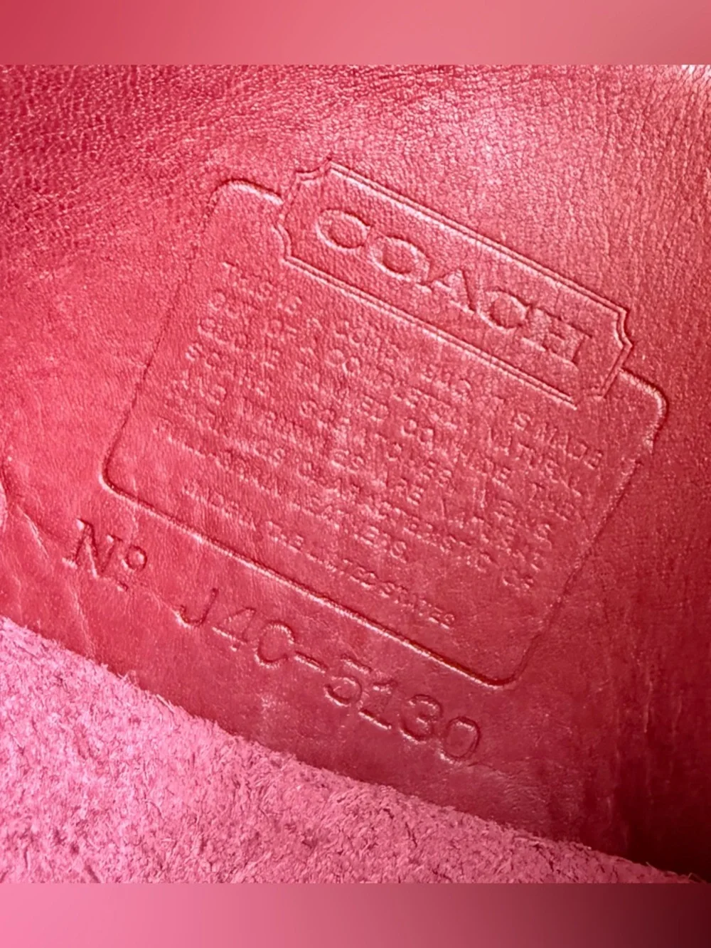 Vintage Coach station bag BORDEAUX with brass  5130 - Picture 14 of 16